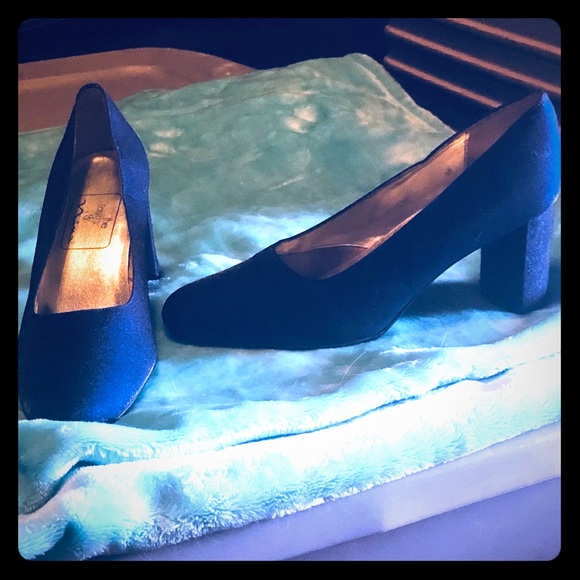 Nina “Gwenda” Navy Crystal with 3” heels. reduced! - Picture 1 of 6